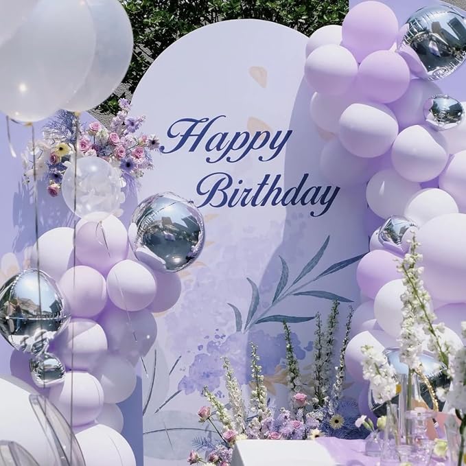 Voircoloria 66pcs Lilac Purple Faded Purple Latex Party Balloons, 12inch | - Image 6