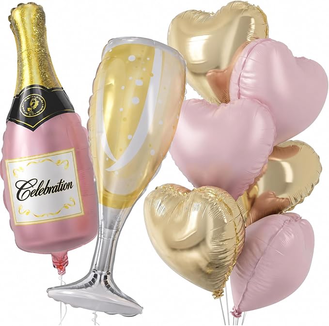 Champagne Balloons, Bachelorette Party Balloons - Image 9