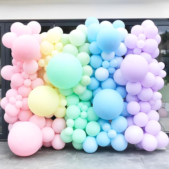 Voircoloria 95pcs Pastel Balloons Garland Arch Kit, 18 12 10 5 Inch | - Image 8