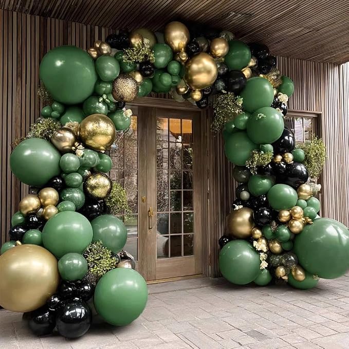 Pastel Green Balloon Garland Kit Different Sizes Double Stuffed Balloons Latex - Image 9