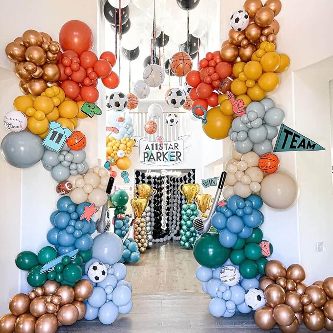 10 Pack 18 Inch Baseball Foil Balloons Helium Metallic Mylar Balloons - Image 6