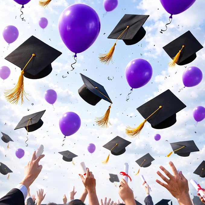 ZENO Purple Balloons 50pcs 12 Inch Helium Grade Latex Balloons - Image 6