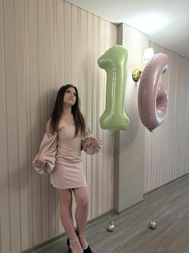 Oliver Green Number 9 Balloon 40 inch, Birthday Party Balloons Decorations | - Image 5