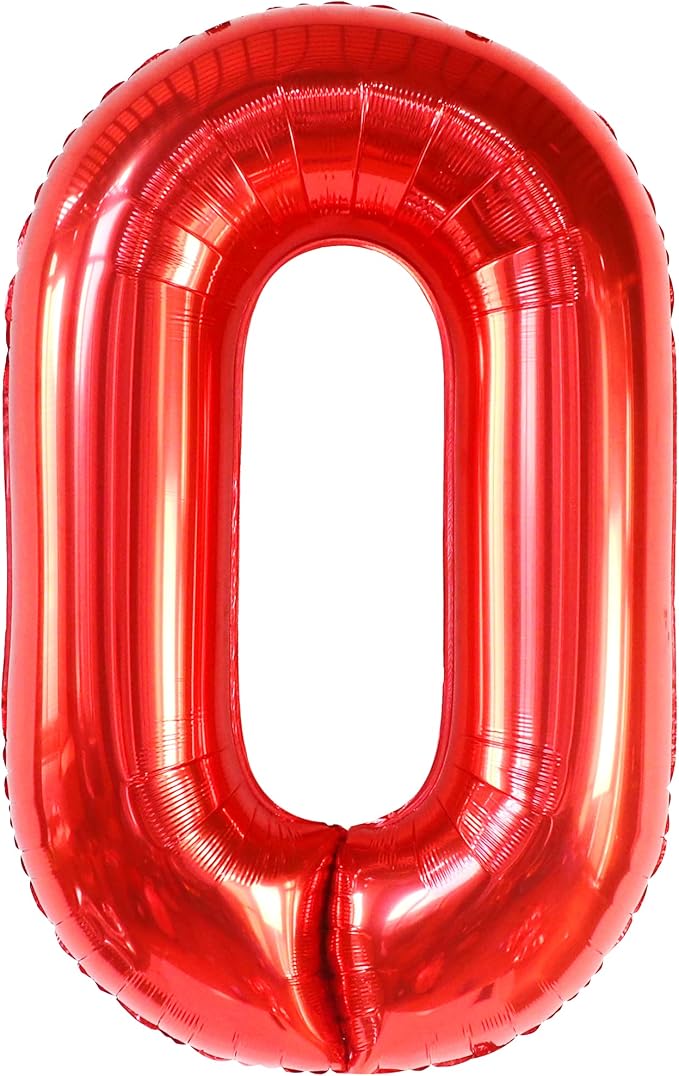 KatchOn Red 0 Balloon Number 40 Inch | 0 Digit balloon, Number 0 balloons - Image 9