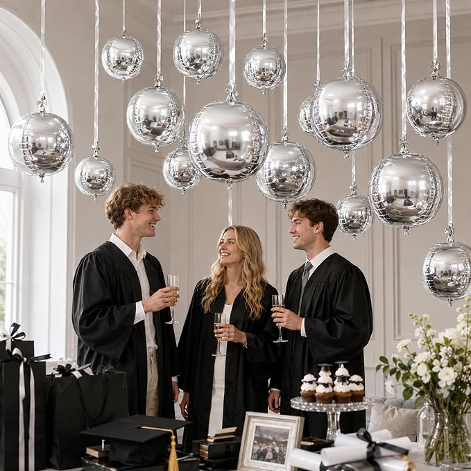 Silver Round Foil Balloons - Image 8