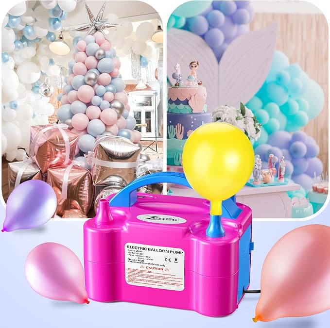 Balloon Pump Electric, Portable Balloon Inflator, Dual Nozzle 110v 600w - Image 8