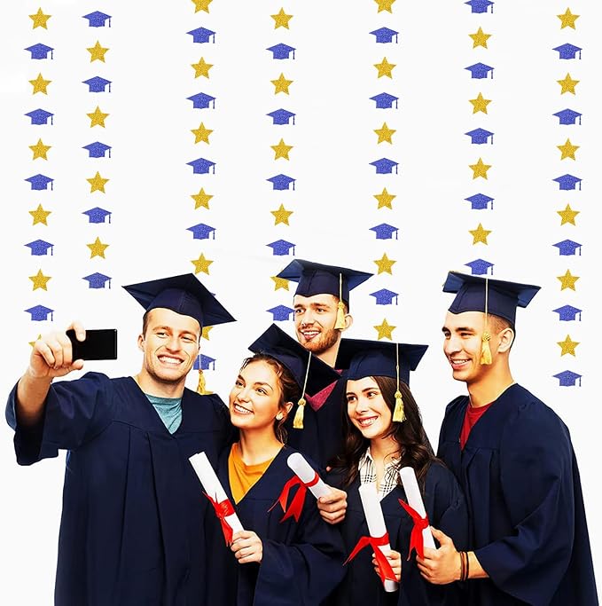 Navy-Blue Gold Graduation-2026 Class Party-Decorations - Image 7