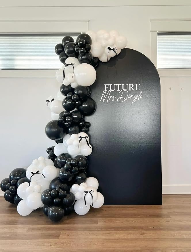 Black White Balloons Arch Kit - Image 7