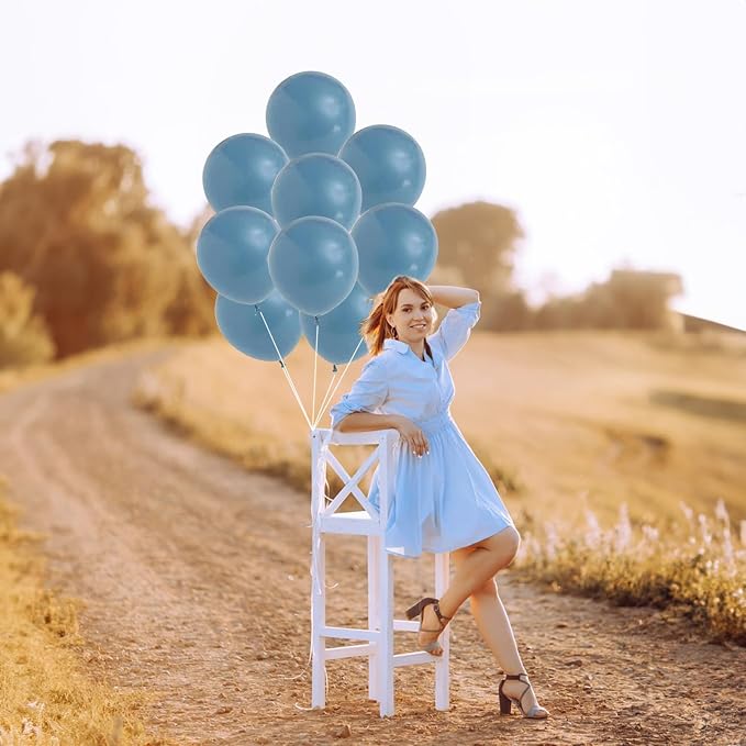 Jobkoo Slate Blue Balloons 5 Inch - Image 7