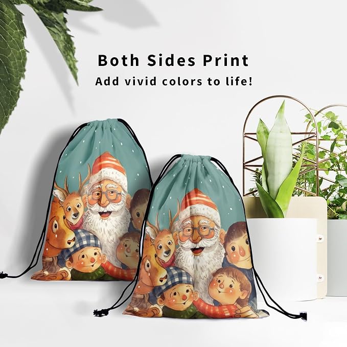 Winter Holiday Santa Grip Bag - Image 7