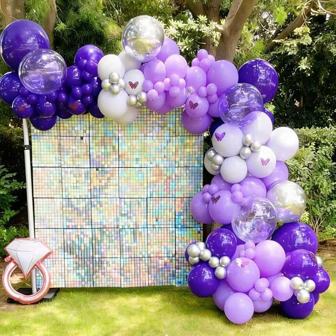 YMSZ Purple Balloon Garland Arch Kit, - Image 6