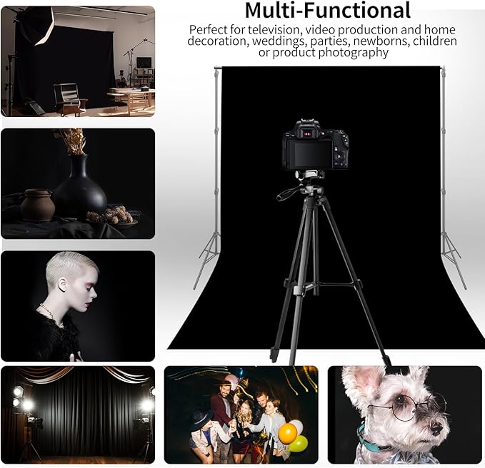 10 x 20 ft Backdrop Background Black Screen Black Backdrop - Image 7
