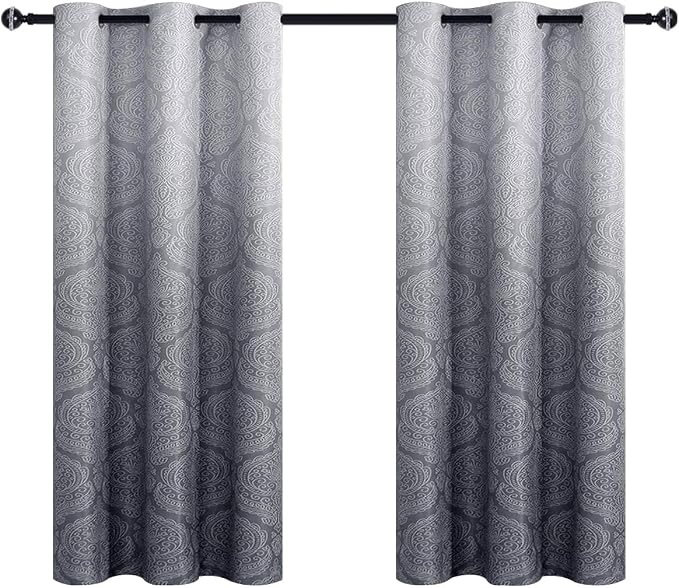 DWCN Grey Ombre Blackout Curtains - Image 8