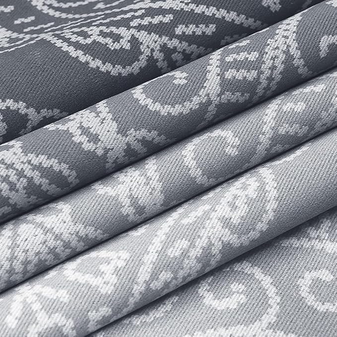 DWCN Grey Full Blackout Curtains - Image 8