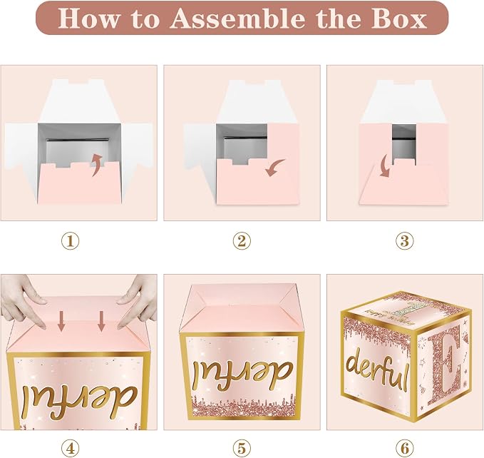 Guiruiy 3Pcs 1st Birthday Decorations Balloon Gift Boxes - Image 6