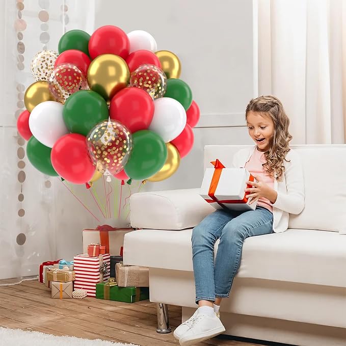 Patimate Red and Green Christmas Balloons Set - Image 8