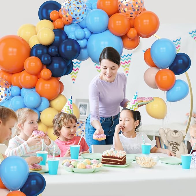 Amandir 153pcs Blue Orange Balloon Garland Arch Kit Different Sizes | 18 12 10 - Image 7