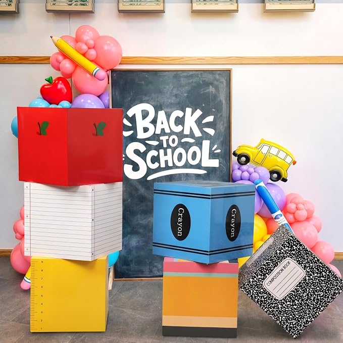 Kolldenn 6 Pcs Back to School Balloon Box Decorations, First Day of School - Image 7