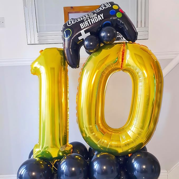Gold 3 Balloon Number, 40 Inch Number 3 Balloon Large Gold 3 Foil Mylar Helium - Image 7