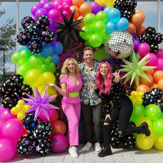 200Pcs Neon Balloons Arch Garland Kit - Image 7