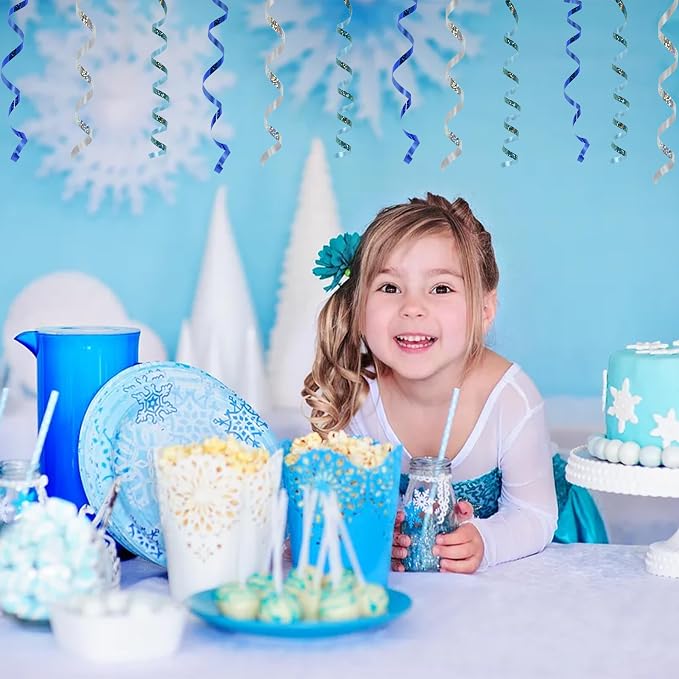 BEISHIDA Blue Blue Silver Curling Ribbons Balloon String Ribbons - Image 6