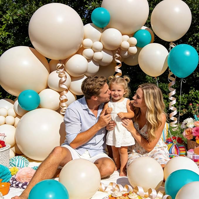 32Pcs White Sand Big Balloons 18 Inch, Round Large Latex Party Balloons - Image 7
