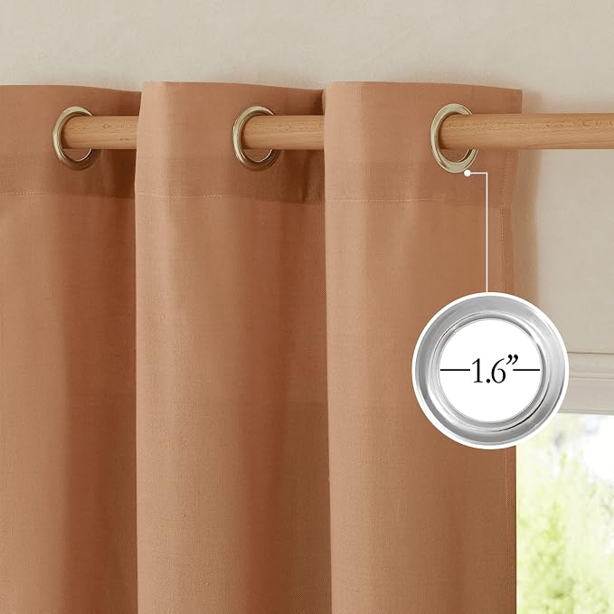 NICETOWN Rustic Linen 102 inch Long Curtains - Image 6