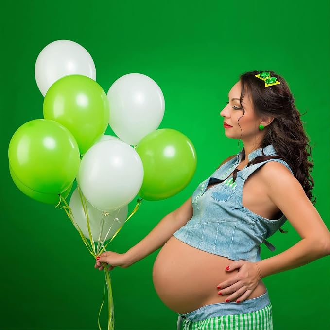 FOTIOMRG Lime Green Balloons 12 inch, 100 Pack Light Green Latex Balloons - Image 6