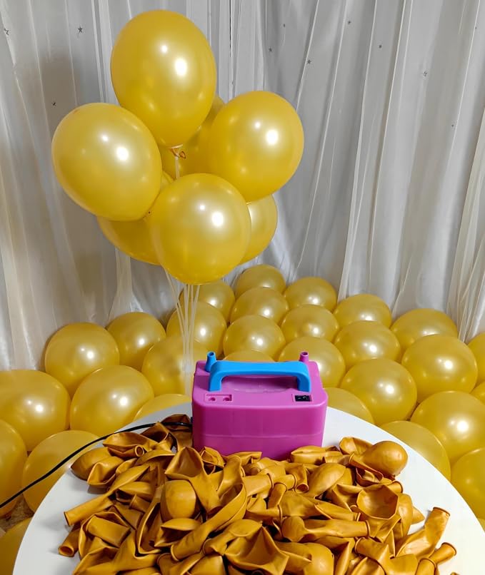 300 Pack Gold Balloons 12 Inch Pearlescent Golden Latex Party Balloon Bulk - Image 7