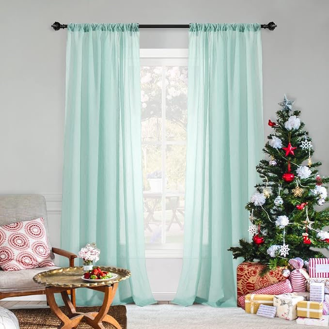 MYSKY HOME Crushed Voile Sheer Curtains - Image 7
