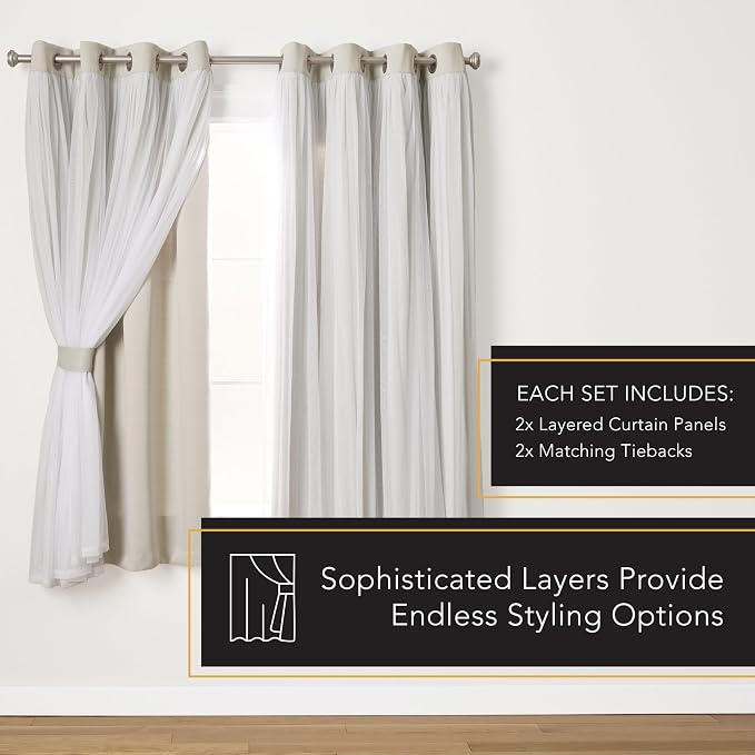 TOWN & COUNTRY LUXE Talia Double Layer Indoor Curtains, Sheer and Room - Image 11