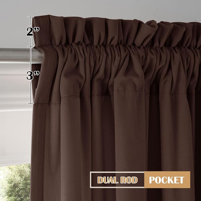 Beauoop Coffee Brown Velvet Curtains - Image 9