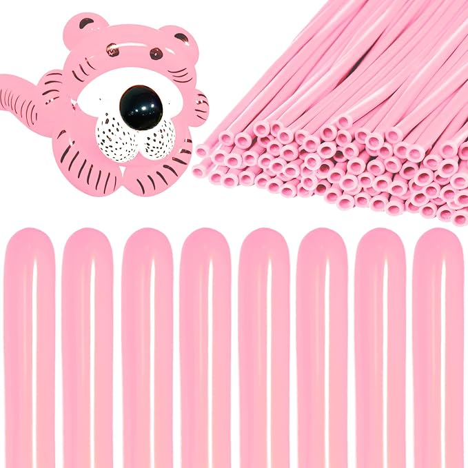 260 Light Pink Long Balloons for Balloon Garland Thickening Skinny Latex by Kawkalsh