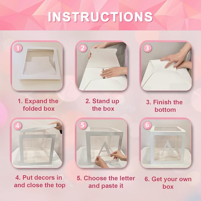 White Clear Balloon Boxes, Baby Boxes - Image 7