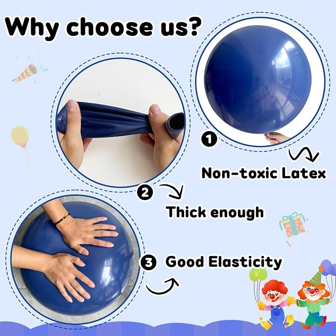30pcs Navy Blue 18 Inch Large Blue Balloon - Image 3