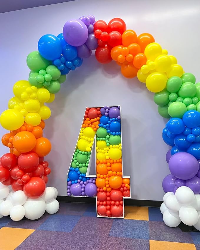 Rainbow Balloons Arch Kit 120pcs, Different Sizes Latex Balloons - Image 9