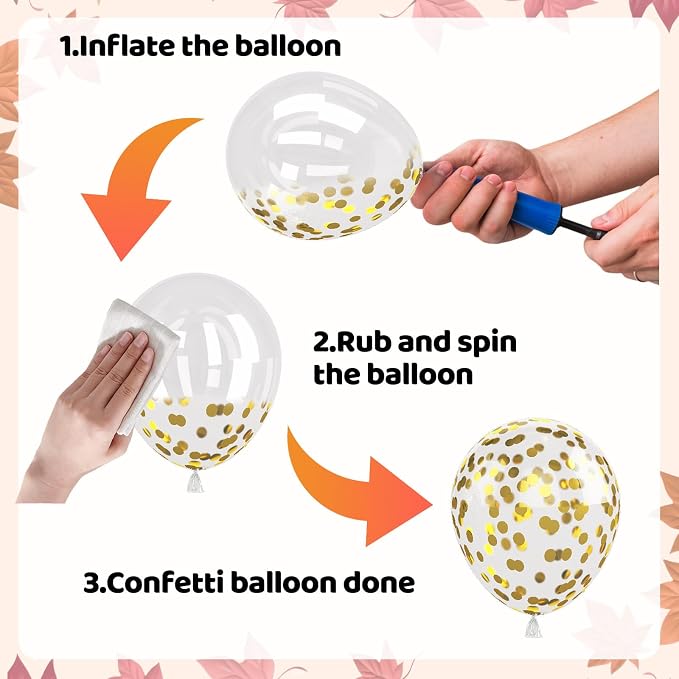 Fall Balloons, 12 Inch Orange Yellow Brown and Nude Balloonis, Leaf Balloon - Image 7