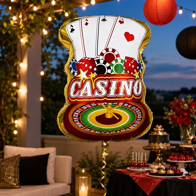 32 Inch Casino Balloon, Casino Night Birthday Decorations, Casino Night - Image 7