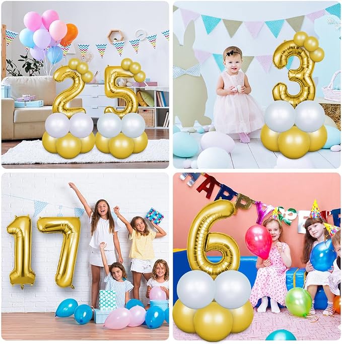 OFFCUP 40 Inch Gold Number 10 Balloon - Image 7