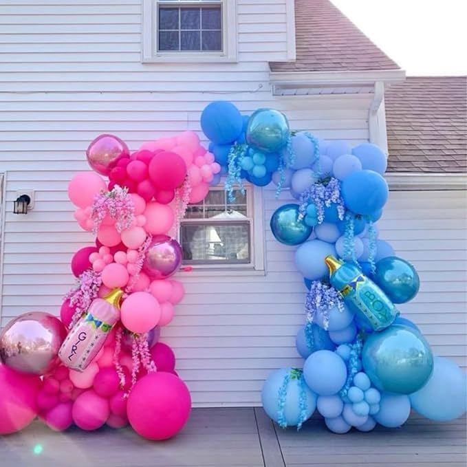 Pink and Blue Balloons, for Girl Boy Gender Reveal Birthday Baby Shower Party - Image 7