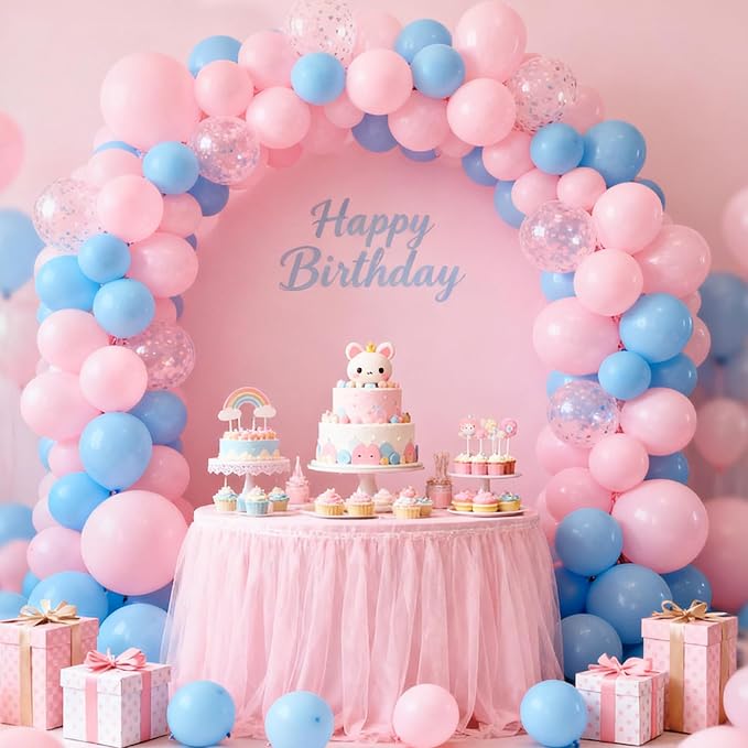 RUBFAC Light Pink Balloons Different Sizes 105pcs 5/10/12/18 Inch - Image 7