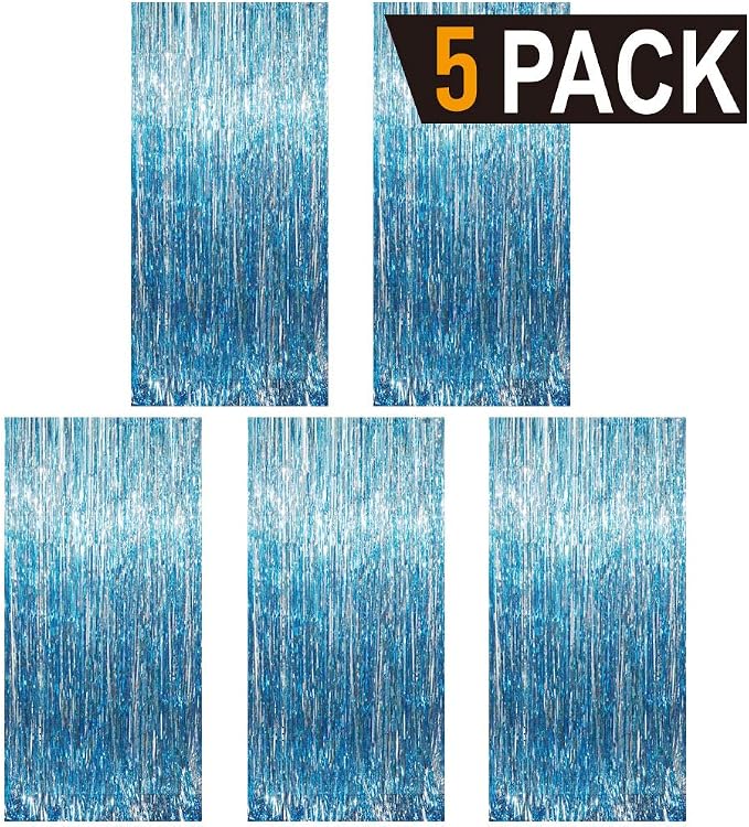 GOER 3.2 ft x 9.8 ft Metallic Tinsel Foil Fringe Curtains Party Photo Backdrop - Image 9