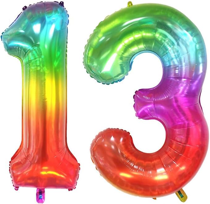40 inch digital balloon, Jelly Color, Number 13 by TNCDJKPA