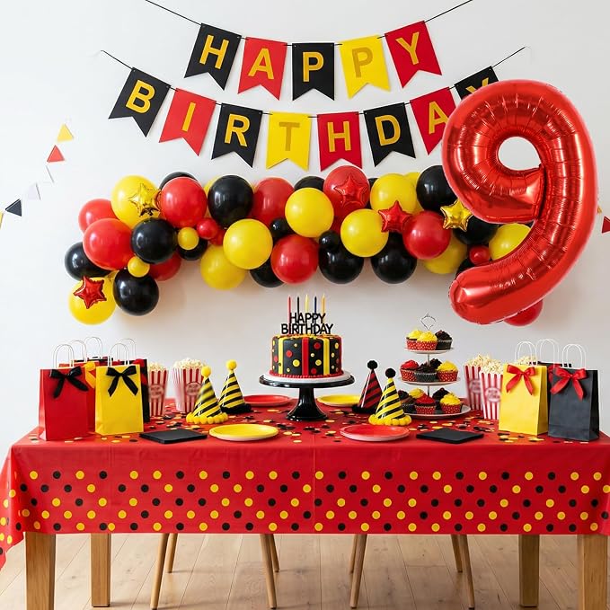 40 Inch Red Foil Number 9 Balloon - Image 6