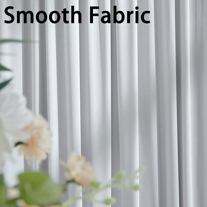 20ft x 10ft Wrinkle Free Silver Backdrop Curtain - Image 8