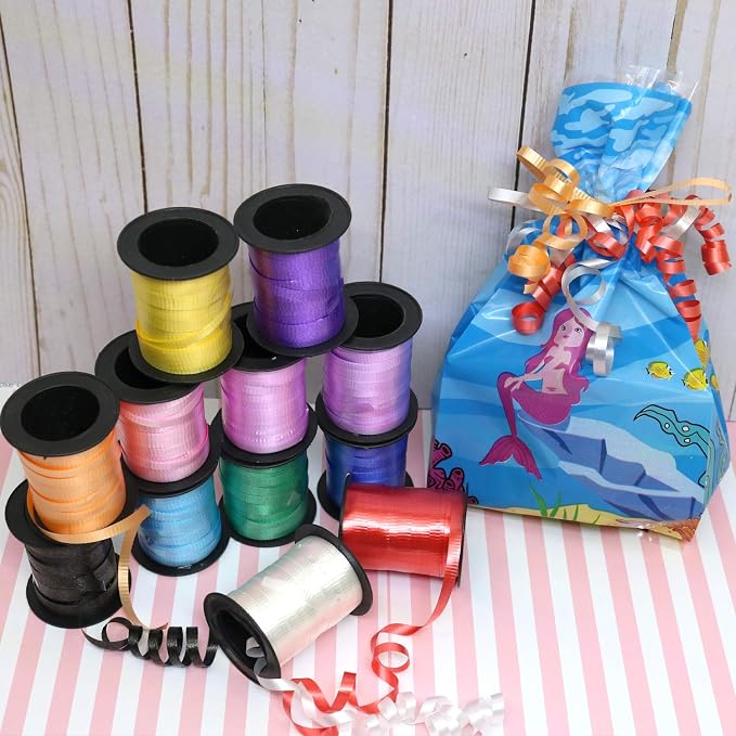12 Rolls Crimped Curling Ribbon Balloon Strings, 3/16" x 720 Ft - Image 5