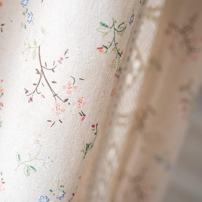 ENJOYBRIDAL Floral Curtains 84 Inch Length 2 Panels Crochet Lace Patchwork - Image 8