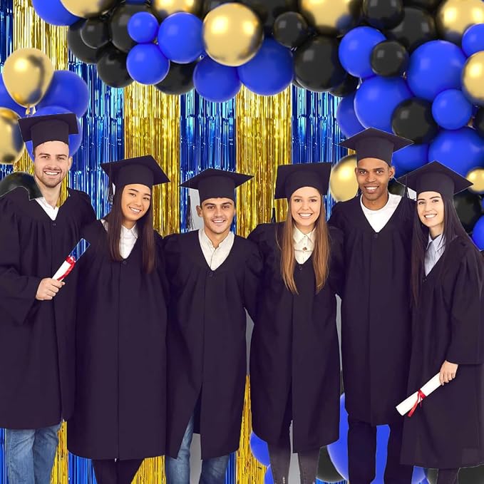 Blue Black Gold Balloon Garland Arch Kit - Image 8