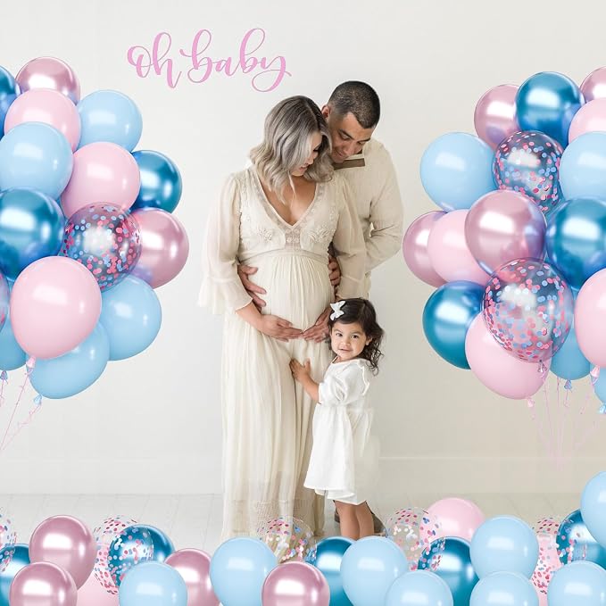 Pink and Blue Latex Balloons Set - Image 7
