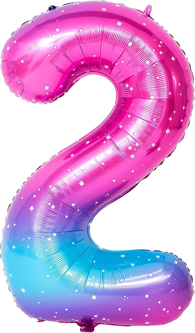 KatchOn Rainbow 2 Balloon Number 40 Inch | Number 2 Balloons - Image 9